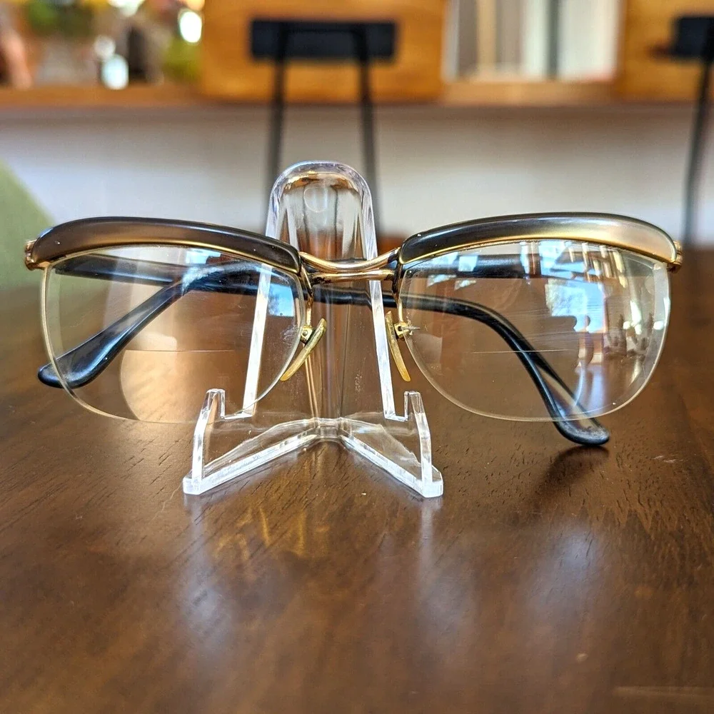 Amor Gold Filled Half Frame Glasses Vintage 1960s Made in France Says 18mm GF